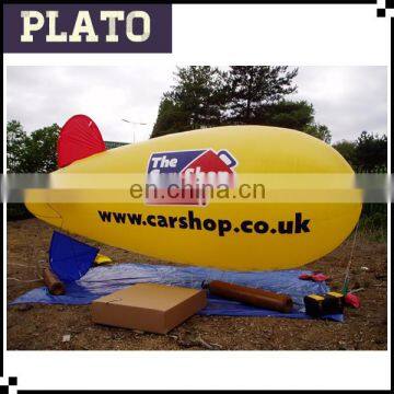 0.2mm PVC giant inflatable airship, large inflatable helium aerostat blimp for sale