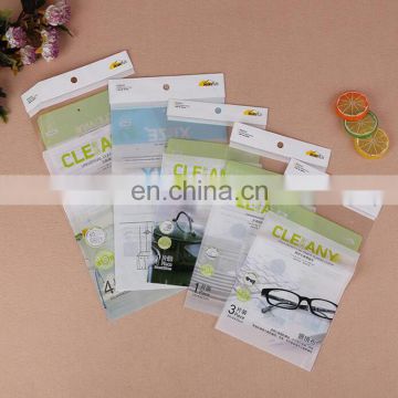 opp kitchen towel/glasses cloth packaging bag with hanging hole