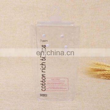 Cheap Price Transparent High Quality Fashion Flat Bottom Plastic Pvc Bag Underwear/sockes/cloth Packaging Bag With Hanger photo-2
