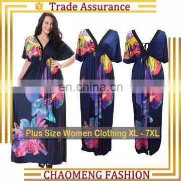 6042# Low MOQ Clothing New Ladies Fashion 2017 Long Maxi Umbrella Boho Dress Summer Chic Designs Plus Size