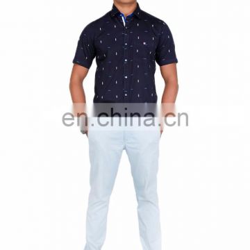 Navy Blue Colour Half Sleeve Shirt