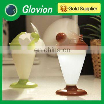 Promotional gifts USB rechargeable ice cream fan led light USB fan table lamp ice cream fan