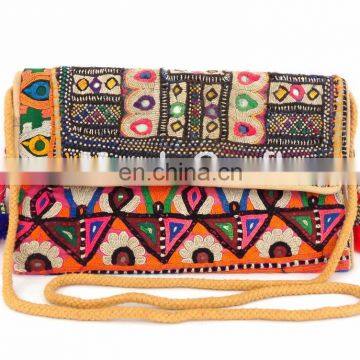 Boho banjara clutch bag- Ethnic bag - Indian mirror bag-Traditional Clutch Purse