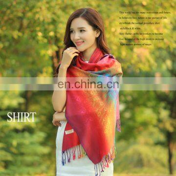 New Minority Style Cotton Flax Tassel Colored Peacock Long Stole Shawl Scarf photo-3