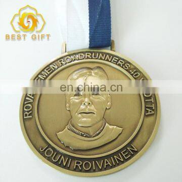 Craft Die casting 3D antique bronze metal Running sports medal