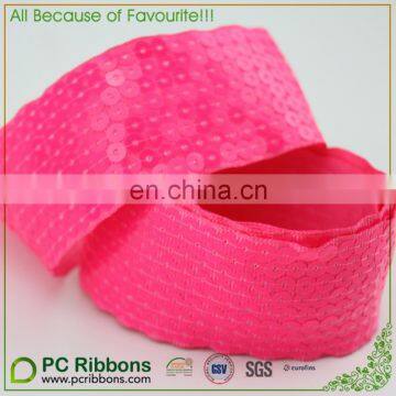 neon pink sequin ribbons