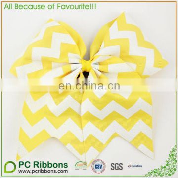 Yellow Chevron Cheer Bows Sport Cheerleading Bow