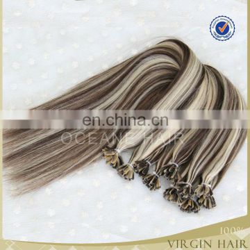 Brazilian hair Pre Bonded Keratin Hair I/U/V/Flat Tip Hair Extensions