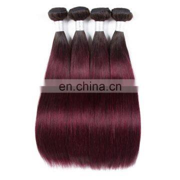 Good quality ombre hair extensions two tone 1b/99j beauty color silky straight no shedding no tangle