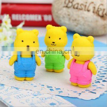 3D cute bear erasers