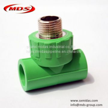 Chinese factory plastic water pipe connectors green Din standard ppr pipe fittings