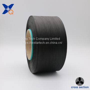 Black Conductive Carbon Inside Polyester Fiber Filaments ESD Gloves Yarn 150D/36F for Anti-Static Fabric-XT11359 photo-3