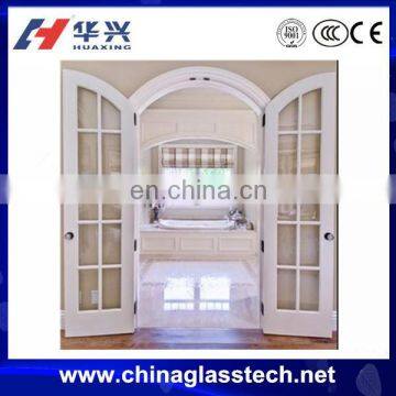 CE approved decorative heat and sound proof pvc profile arch top door