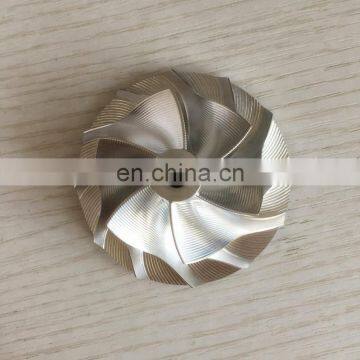 RHF55 46.52/68.01mm 6+6 blades Turbo Billet/milling/aluminum 2618 compressor wheel point milling