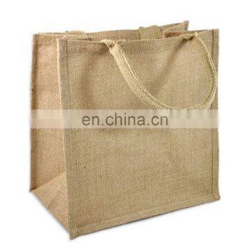 Natural Burlap Tote Bags Reusable Jute Bags with Full Gusset