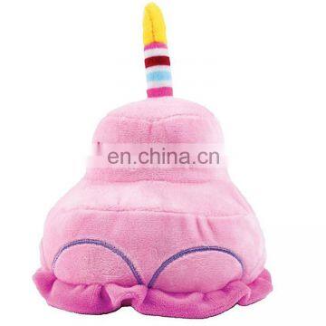 New Interactive Squeak Pet Birthday Party Plush Dog Cake Toy photo-5