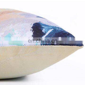 Oil Painting Sunset Mountains Decor Pillowcases Polyester 30x50cm Square Hidden Zipper Home Cushion Decorative Pillowcase photo-4