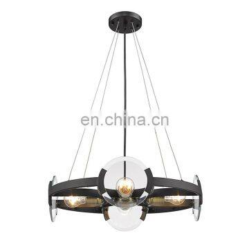 4-х лучевой современный LED кольцевой подвесной светильник, антикварный круглый подвесной светильник photo-6