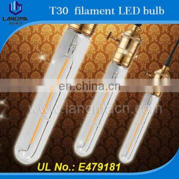 Langma High Power Warm White T-Shape Bulb Light Antique Vintage Edison Led Globe T30 Filament Lamps Clear/frosted/milky Glass photo-2