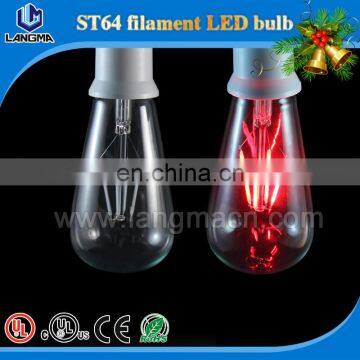 Colorful Lights Decorate Christmas Tree Red Green Blue 3w/4w/5w St64 Led Filament Bulb photo-5