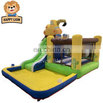 Wholesale Combo Trampoline Inflatable Oxford Castle Slide Bouncy for Sale Fill with Water or Ocean Ball