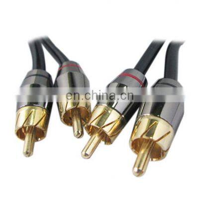 1.14M/3.73FT New Electronic Audio Cable 2 RCA To 2 RCA AV Cable Male To Male Gold Plated Ends RCA Cable