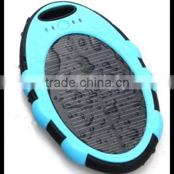 5000mAh dual usb output solar charger with waterproof function
