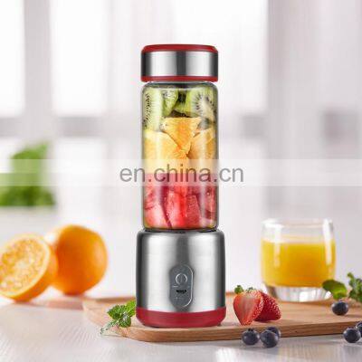 Fashion Design OEM 126W 6 Blades Rechargeable Portable Blender Fruit Blender Portable Usb With 450ML Capacity