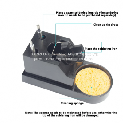 CXG Stand for Soldering Iron With Tip Cleaner Brass Wire and Sponge Soldering Stand Soldering Bracket L009 photo-4