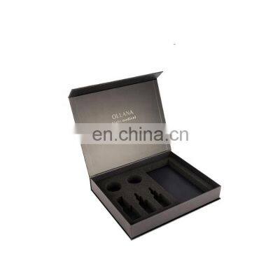 Custom Luxury Soft Touch Matt Lamination Book Style clear magnetic gift box clothes Boxes with custom logo