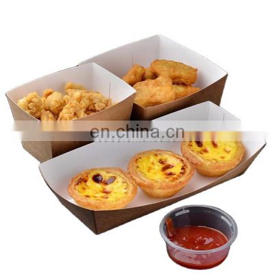 Custom disposable potato chips hamburger paper sandwich tray