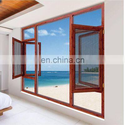 High quality casement windows aluminium double for balcony office