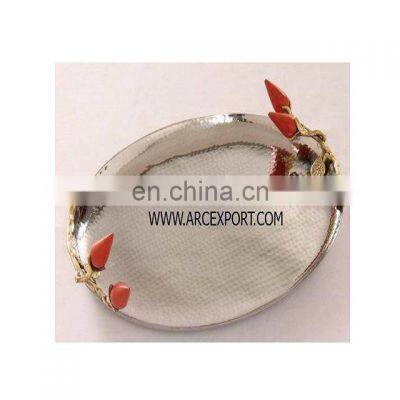Gold Orchid Round Tray photo-4
