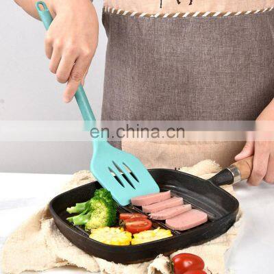Silicone Kitchenware 8 Pcs A Set Wooden Handle Silicone Shovel Spoon Storage Bucket photo-5