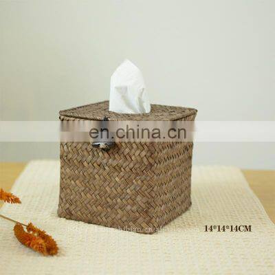 Natural Seaweed Decorative Napkin Holder Pumping Paper Case Dispenser