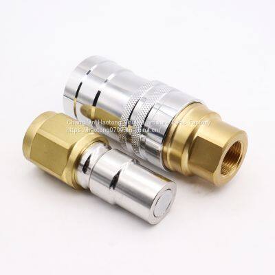 Staubli CBI03 06 09 12 16 Stainless Brass Quick Coupla Flat Face Quick Release Coupling for Water Bottle Disposable photo-5