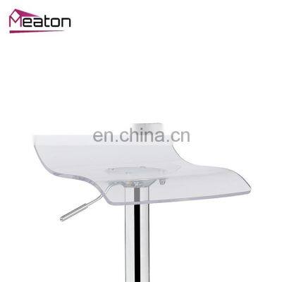 Good Quality Clear Transparent Acrylic Used Swivel Bar Stool With Low Backrest photo-3