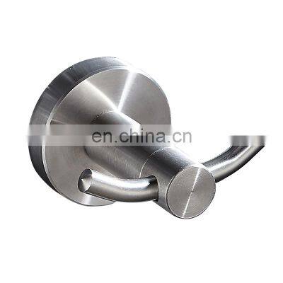 304 Stainless steel wall mount bathroom accessories single robe coat clothing towel wall hooks