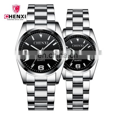 CHENXI 003A Lover's Fashion&Casual Stainless Steel Band Watch Japan Quartz Simple Style