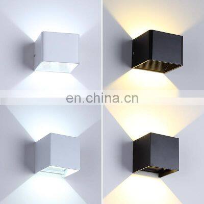 Outdoor 6W Wall Light Adjustable Aluminum Shell COB LED Wall Lights IP65 Waterproof Surface Mounted Lamps