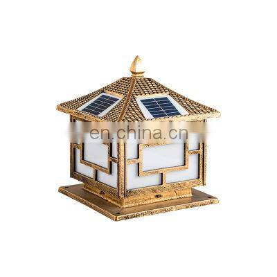 Outdoor LED Solar Pillar Post Lights Garden Decor Solar Fence Main Gate Light