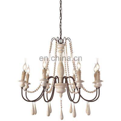 New decorative chandelier for dinning room vintage solid wood pendant light for living room