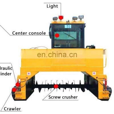 Shuliy CE certified self-propelled compost windrow machine compost turner