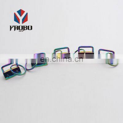 Tail Clip Key Fob Hardware Rainbow Color Metal Key Fob Hardware With Split Ring photo-2