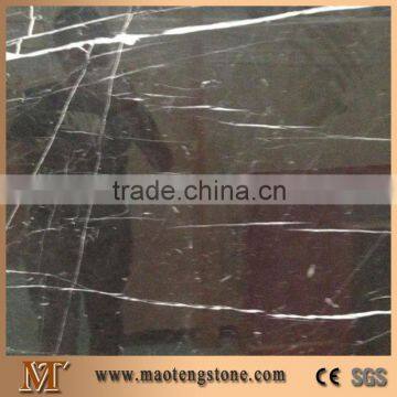 China marble Nero Marquina Slab for tile and countertop