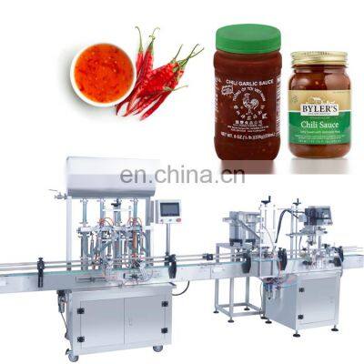 High speed chili sauce filling capping packing machine for dipping sauce chilli hot sauce filling packing machine