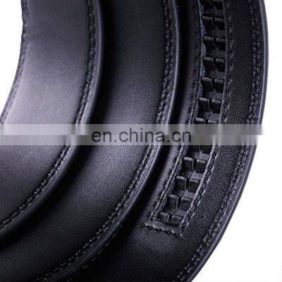 Genuine leather belt for men automatic buckle ratchet wholesale customized flexible hot sale OEM ODM