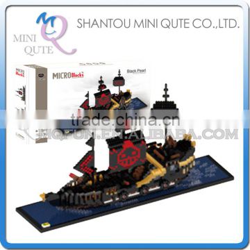 Mini Qute GEM black pearl Pirate ship diamond plastic building blocks movie model educational toy NO.G831-1