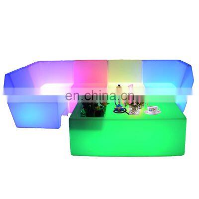 glowing party nightclub outdoor furniture led sofa hookah lounge glowing led chairs and tables furniture sectional sofas set