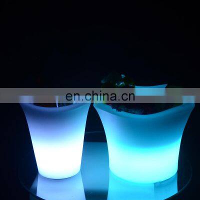 Illuminated  KTV/ Nightclub Portable Party Use Led Rechargeable LED Ice Bucket 7 Colors Gradient Changing Luminous Plastic